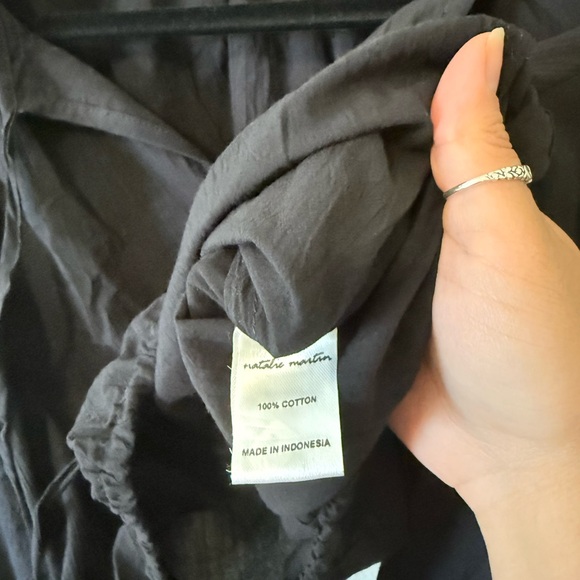 Natalie Martin Amelia Top 100% Cotton Black Bohemian Festival Summer Womens M - Picture 4 of 6